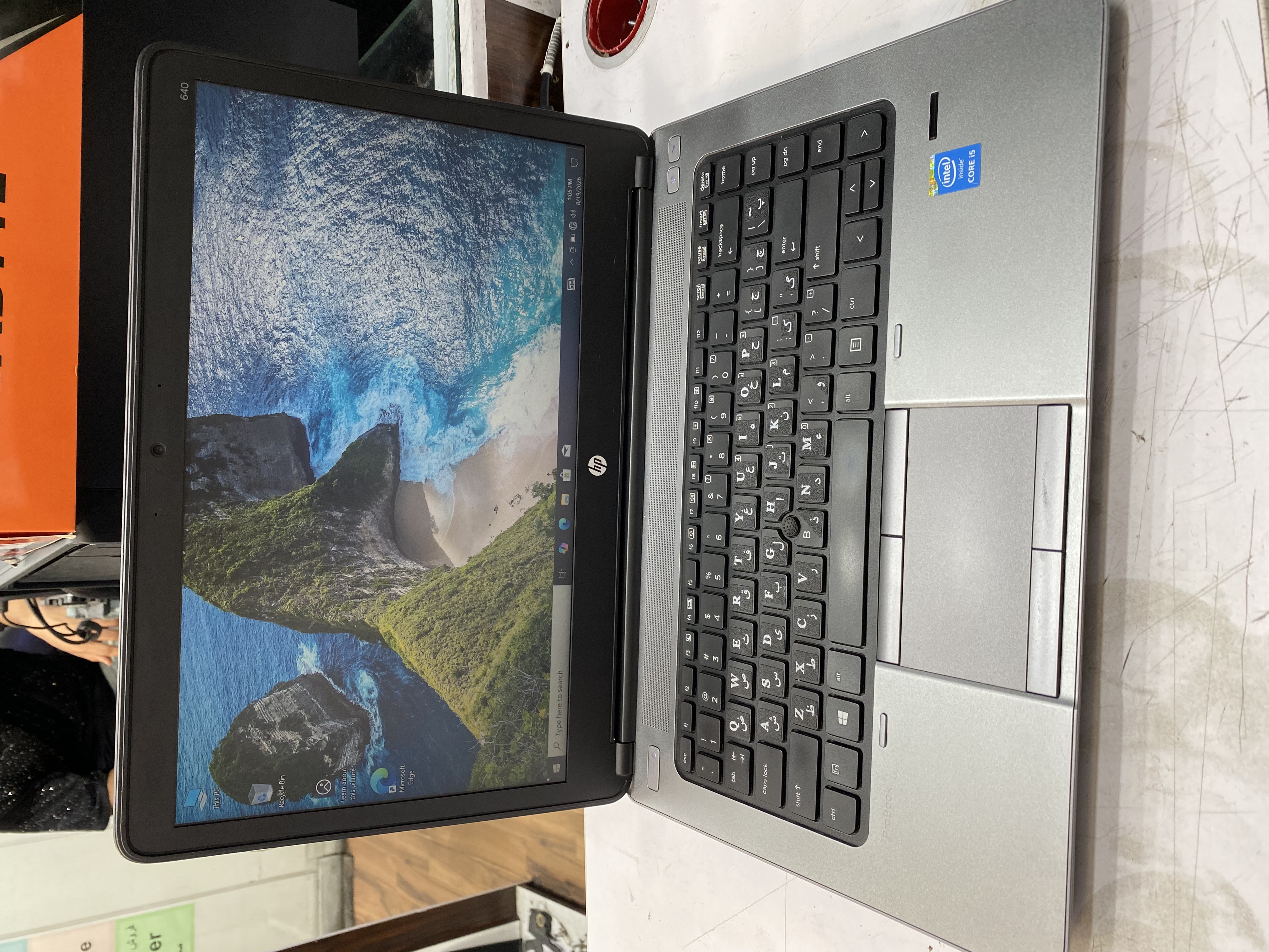 لپتاپ اچ پی مدل و مشخصات probook  640 Model 62205ANHMW G1 cpu i5 4200u ram 8GB hdd500GB